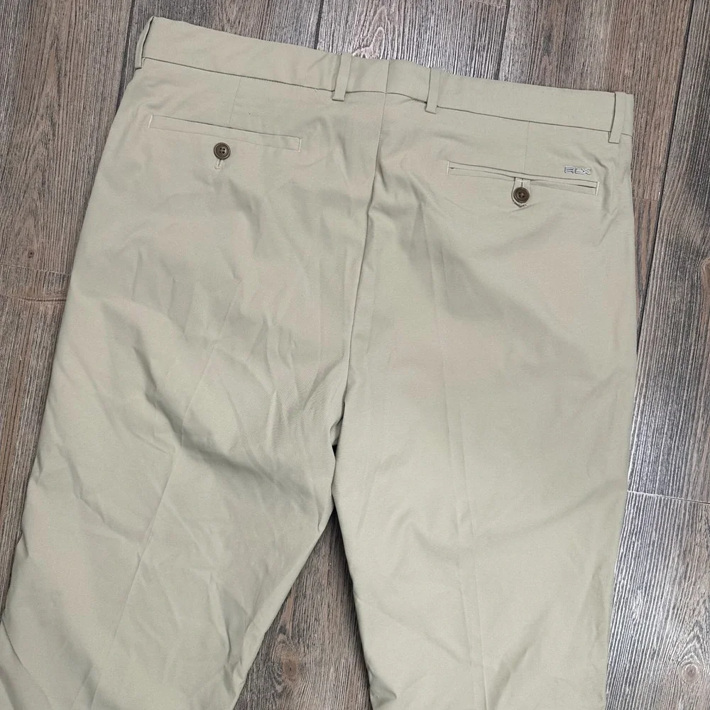 RLX Ralph Lauren Mens Tailored Fit Golf Pants Tan Khaki Performance 35x30